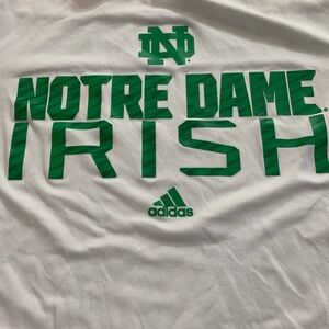 Notre Dame Adidas Climalite White Performance Top Unisex